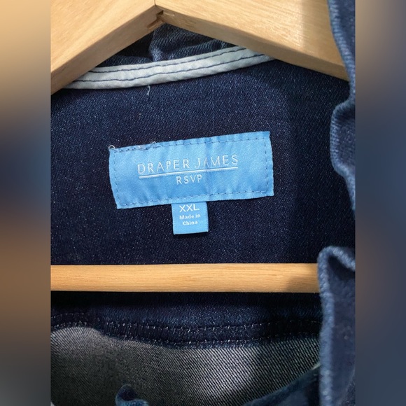 Women's DRAPER JAMES RSVP™ Ruffle Trim Denim Jacket - Picture 3 of 5